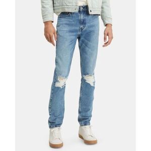 Mens Levis 510 Light Rinse Distressed Knee Stonewashed Skinny Jeans - Sz 33 x 30